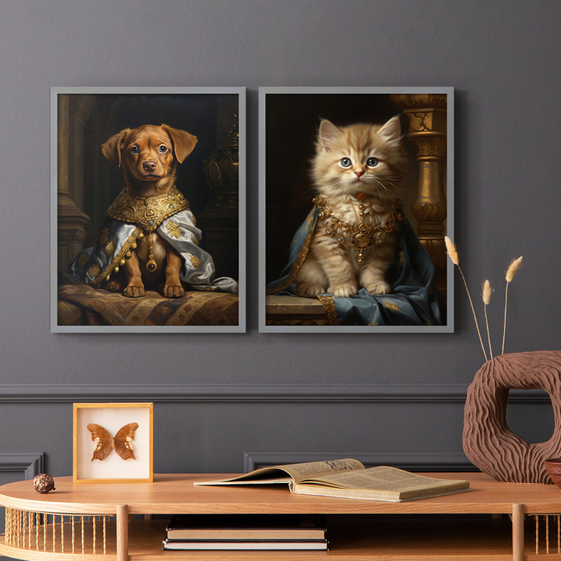 ANIMALS Series CXC - reproduction encadrée de qualité supérieure - prête à être accrochée - aucun clou requis - aucun clou requis