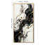 Art mural abstrait noir et blanc fini, 20 x 40 po sur 2, art polyvalent brillant, 20 x 40 po, pour bureau de chambre à coucher