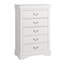 Ensemble de chambre à coucher 2 pièces, commode en bois massif de 5 tiroirs ， Aucun assemblage requis-1731243701