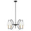 Lustre 5 lumières Oldfield en noir mat et laiton chaud Oldfield-339962065-339962066