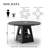 Round Dining Table for 4-6, 47 Inch with Wooden Top and Storage Base, Farmhouse Style for Dining and Kitchen Areas, Black-1461927636