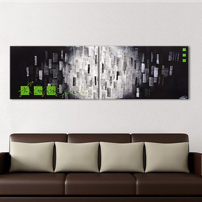 2 Piece Panoramic Painting on Canvas