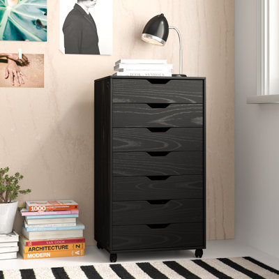 19.21'' Wide 7 -Drawer Mobile File Cabinet
