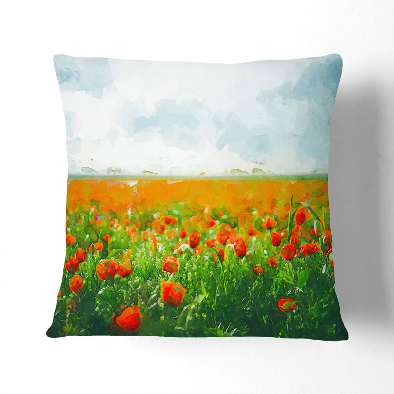 Square Throw Cushion, 40cm H x 40cm W x 15cm D, White