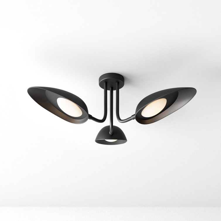 Inge 3 Light Metal Semi Flush Mount