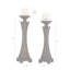 Mike 2 Piece Antique Bronze Polyresin Candlestick Set