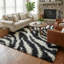 Tapis à motif imprimé animal noir Dondre-22790678