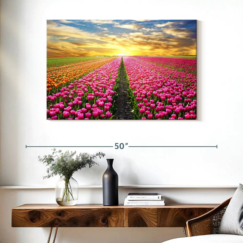 Champ de tulipes, H 26 po x l 39 po