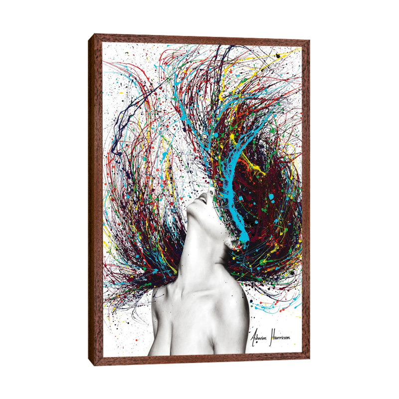 Excite by Ashvin Harrison - Print on Canvas, 101.6 cm H x 66.04 cm W, Classic Brown Wood Framed