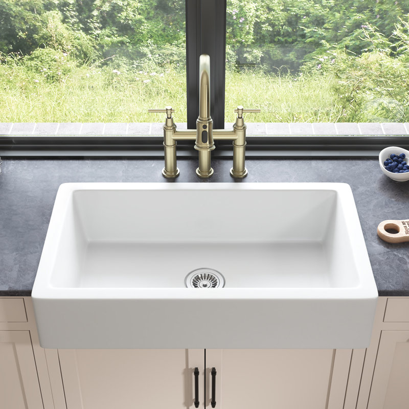  30'' L Single Bowl Fireclay Kitchen Sink