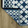 Ramveer Geometric Ivory/Blue Reversible Indoor/Outdoor Area Rug