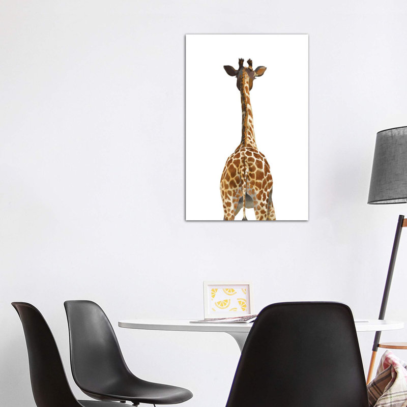 Art girafe bout à bout, Toile tendue, H 48 po x l 32 po x P 1,5 po