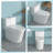 Ceramic One Piece Toilet for Bathroom, 12-inch Rough-In, 1.24/1.43 GPF, Dual Flush with Soft Clsoing Seat, Powerful Dual Flush MAP 800g