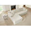 Canapé modulaire en L avec siège profond, sans assemblage requis, canapé-lit modulaire pour salon et chambre à coucher, blanc-326087152-326087158