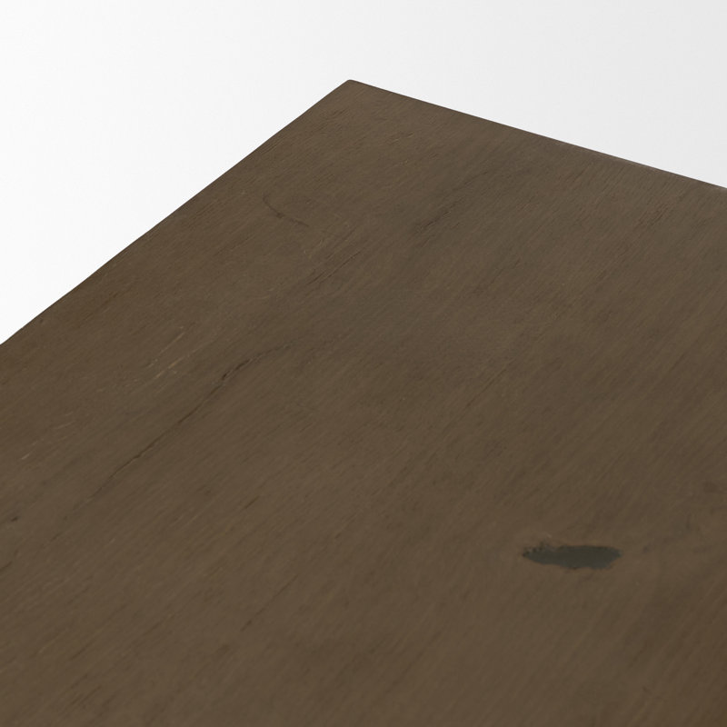 West Solid Wood Coffee Table, Dark Brown