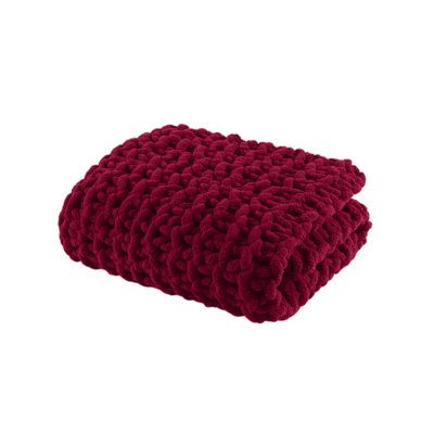 Chenille Chunky Knit Throw Blanket