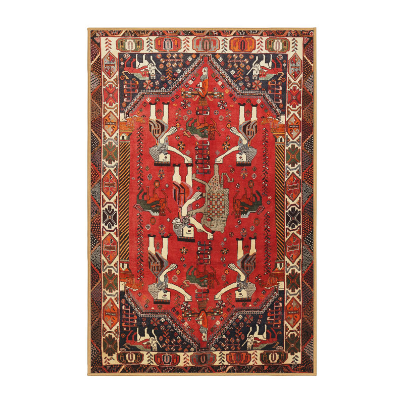 Causby Oriental Indoor Rug, Rectangle 6' x 9'