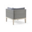 Ensemble de canapé modulaire d'extérieur 3 pièces en bois d'acacia et en osier