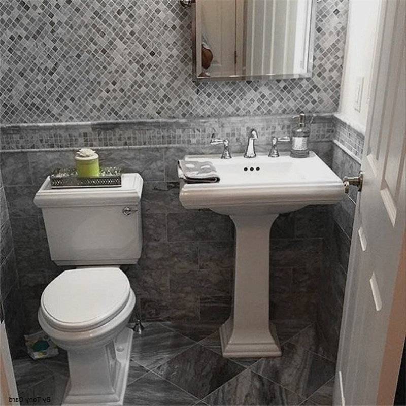 Bardiglio 12" x 12" Marble Grid Mosaic Wall & Floor Tile, Light Gray