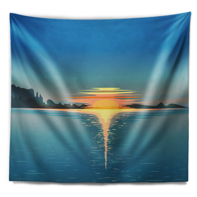 Tapisserie de soleil pour évier seascape sea