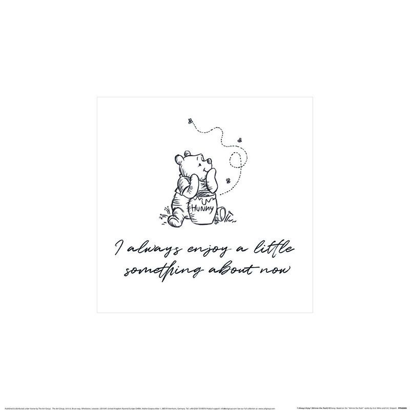 Winnie the Pooh (I Always Enjoy) Paper Print