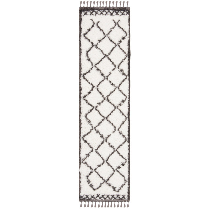 Allon Shag 200 Performance Geometric Rug, Runner 2'2" x 8'