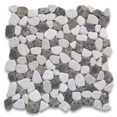 Carreau de mur et de plancher en mosaïque de marbre 12 po x 12 po