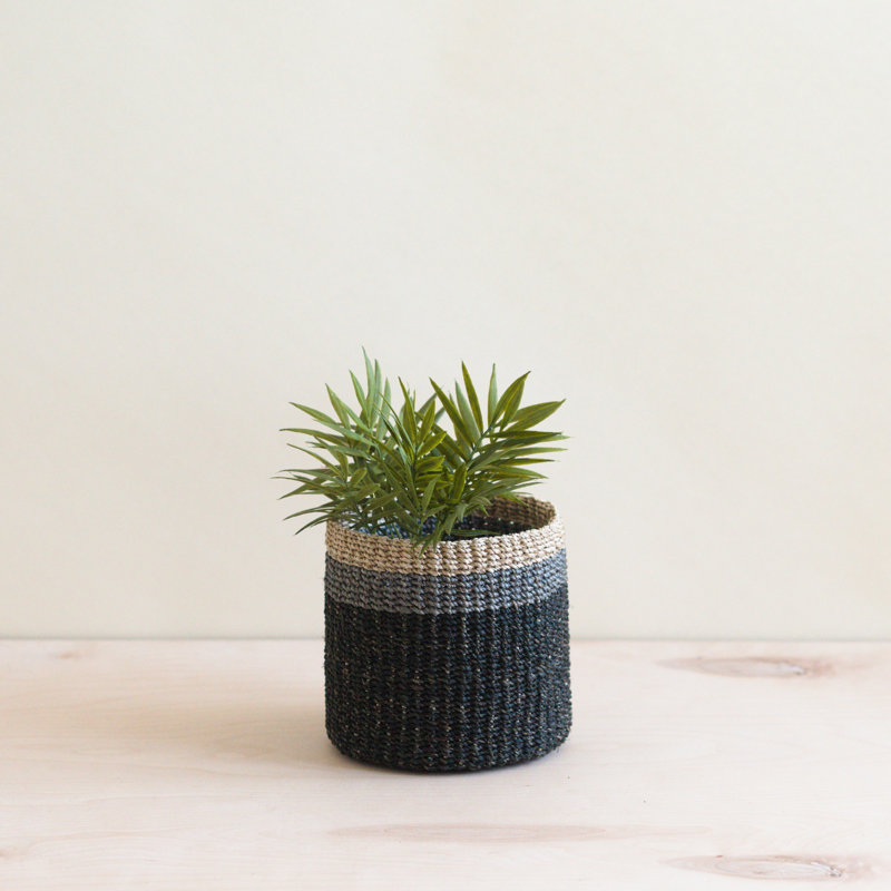 Cylinder Tabletop Basket, Black