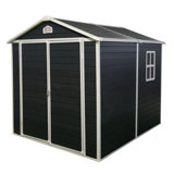 Ensemble de remise extérieure en résine 6 po x 8 pi avec conception mince et plancher renforcé
