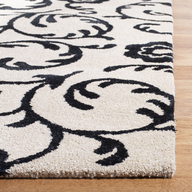 Avayah Soho Hand Tufted Wool & Viscose Floral Rug, Rectangle 2' x 3'