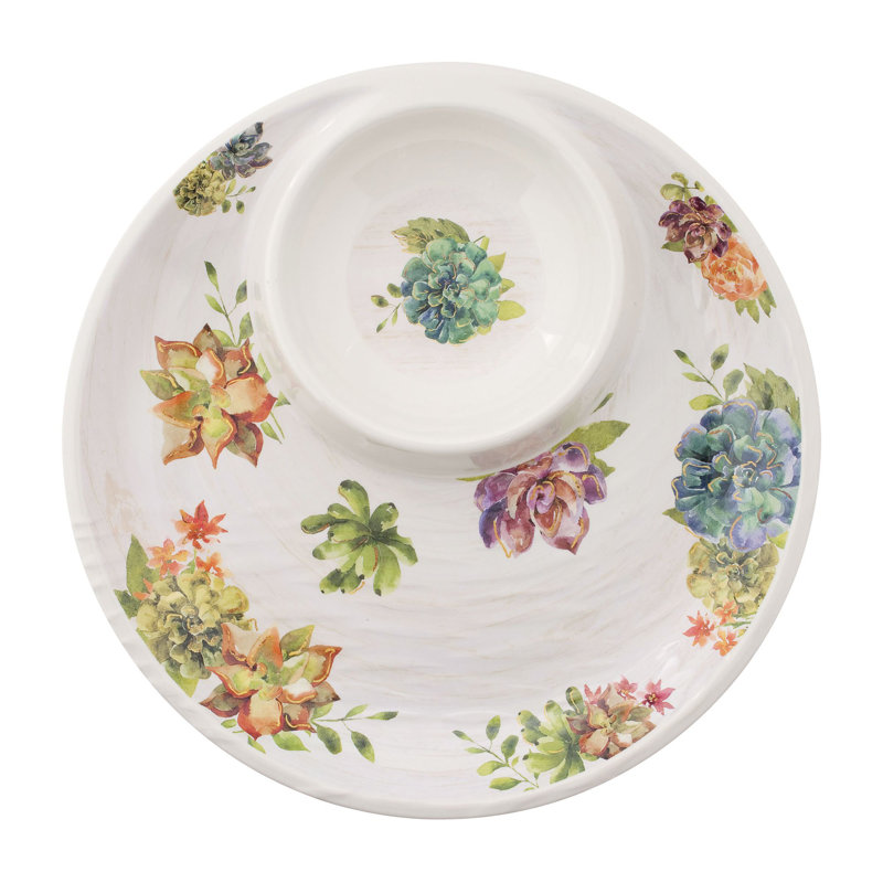Bungalow Rose Melamine Chips And Dip Platter