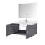 Meuble-lavabo gris foncé 36 po X P 22 po, plateau en marbre de culture, robinet, miroir à DEL, résistance aux égratignures et aux taches-1885675943