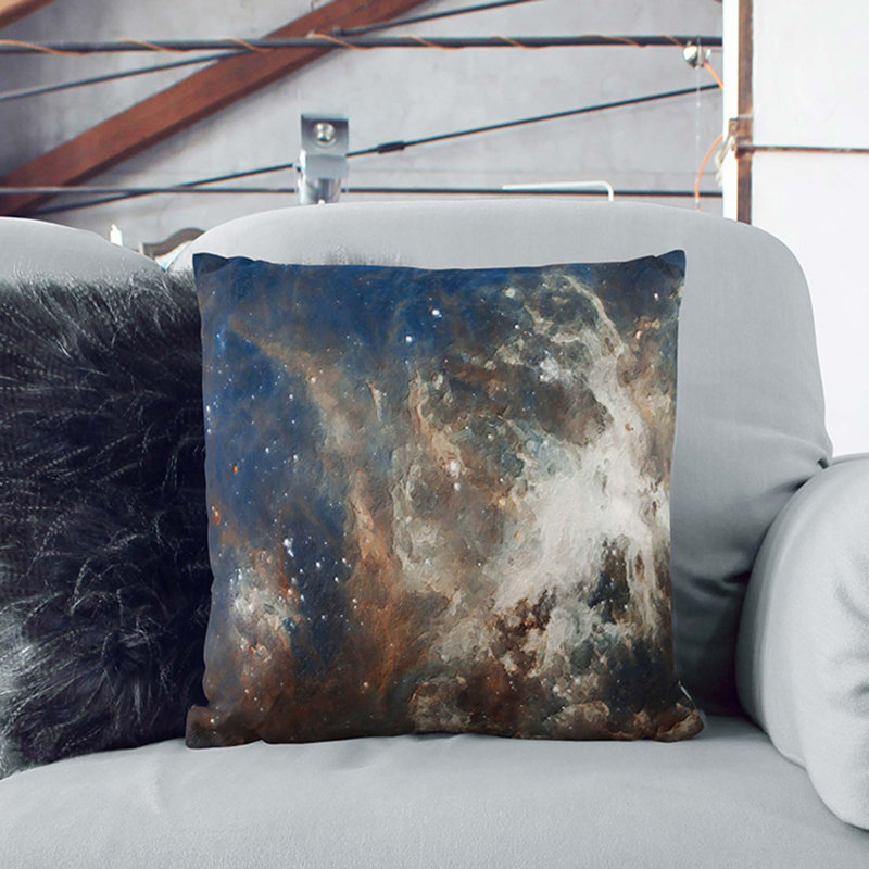 Universe Vol.35 Cushion with Filling, 55cm H x 55cm W x 20cm D, Black