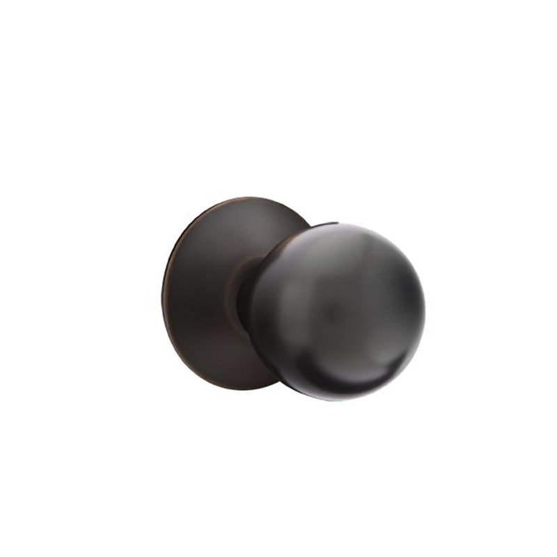 Privacy Orb Knob with Modern Rose, Oil Rubbed Bronze