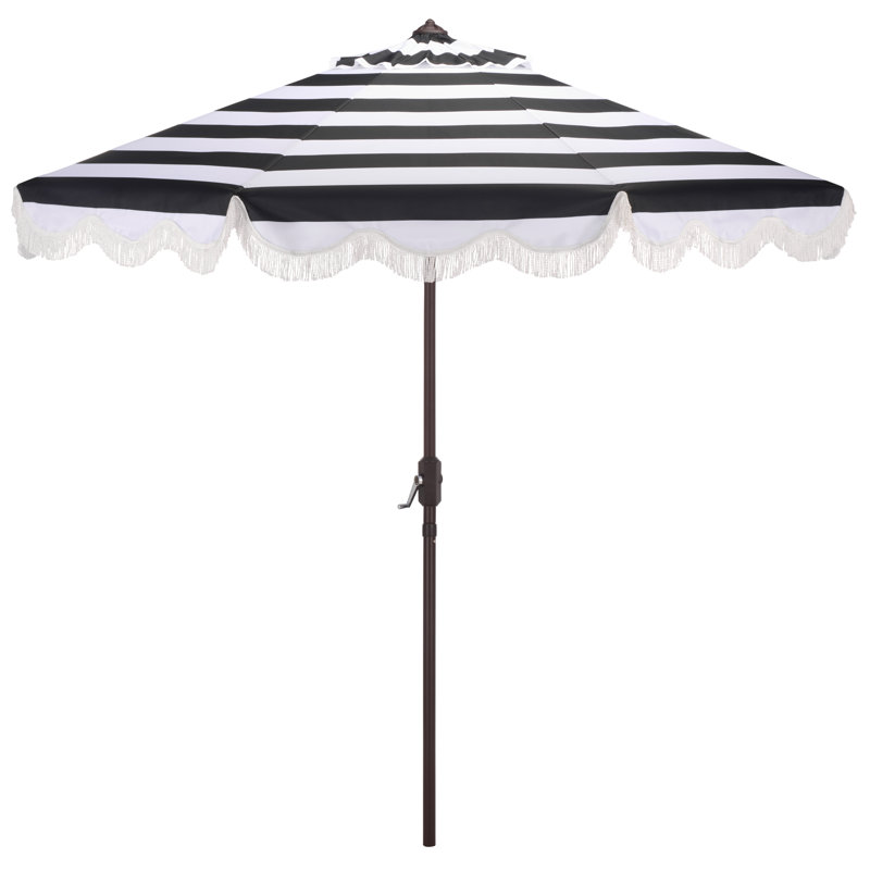 256.01cm Market Parasol, Black Stripe