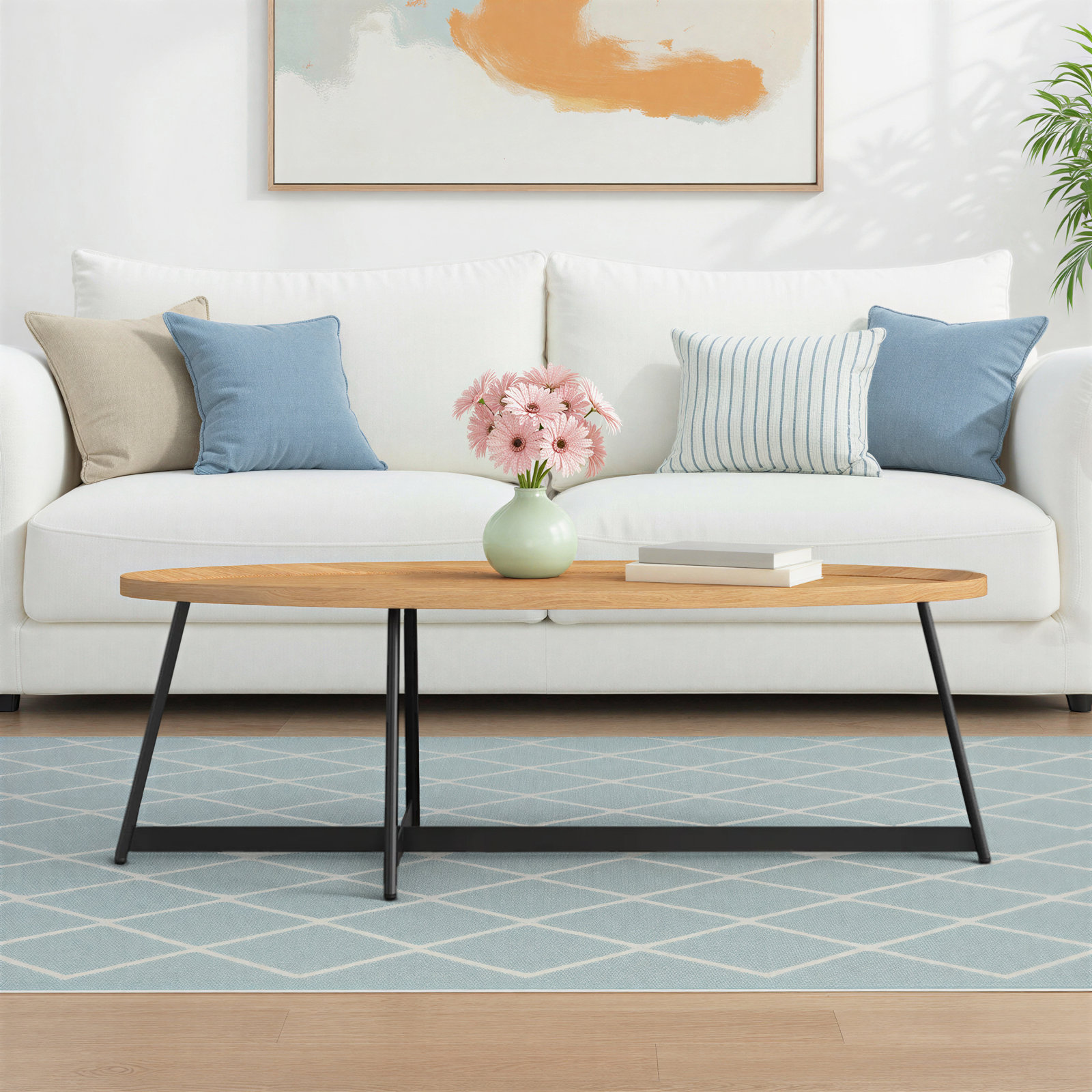 Xavier Single Coffee Table, Oak