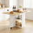 Folding Dining Table with Drawers and Cabinets-866305593