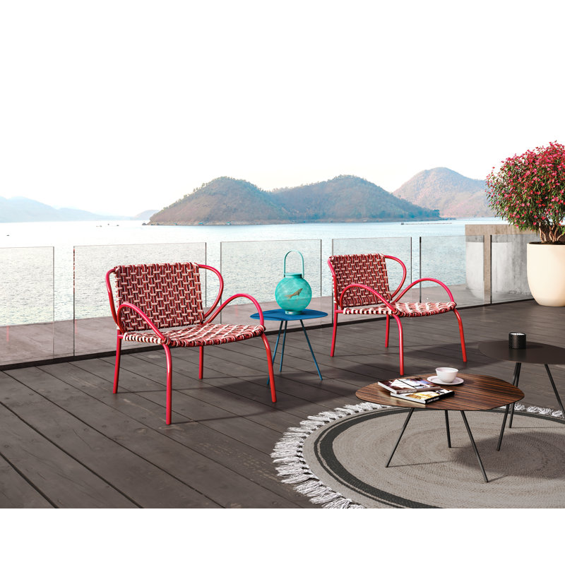 Armchair, Bright Red/Hampton Ruby/Platform Coral