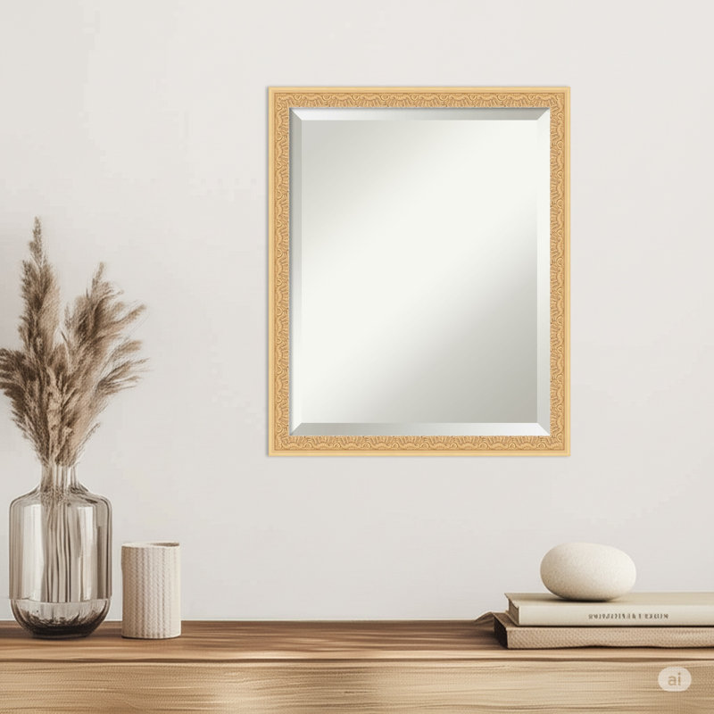 Miroir mural Bethany, Doré, 22 po x 18 po