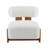 Rheia Mid-Century Modern Bouclé Accent Chair With Solid Rubberwood Base-119626038