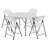 120cm Round Portable Folding Table with 4 Chairs