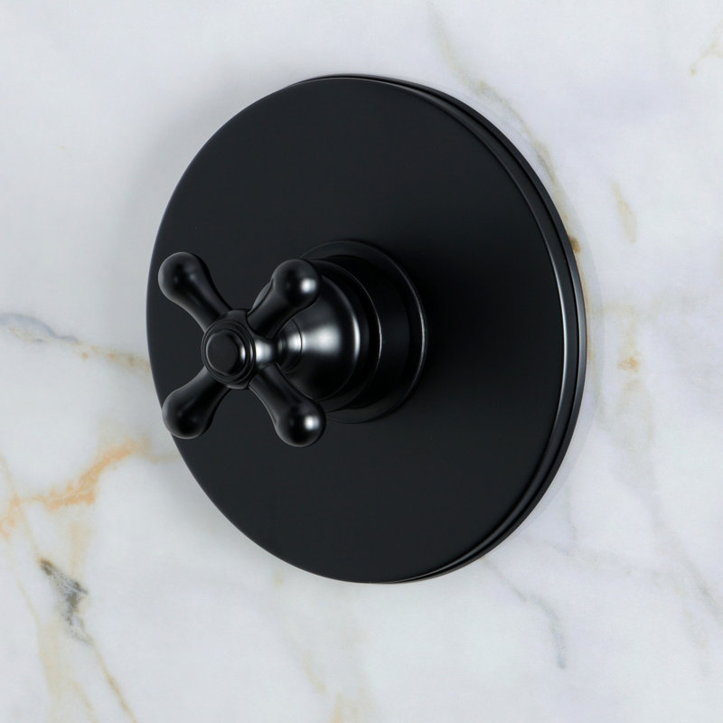 Kingston Brass Restoration Single-Handle Pressure Balanced Shower Faucet, Matte Black