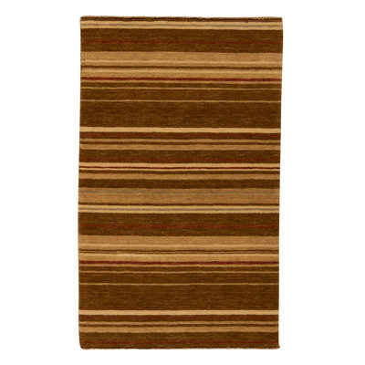 Hand Knotted Area Rug in Brown