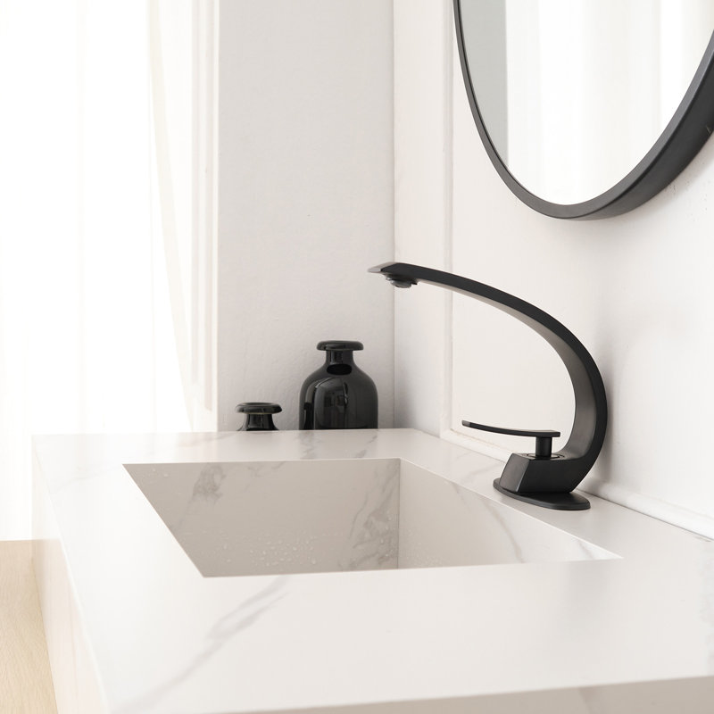 Single Hole Single-Handle Bathroom Faucet, Matte Black