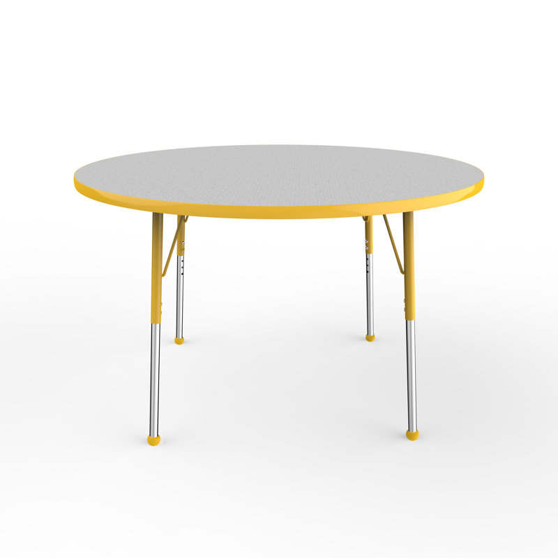 Table d'activité thermo-fusionnée réglable 48 po, Gris, Roulement à bille standard, Noir