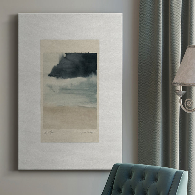 Tempête de rouleaux en II - peinture sur toile tendue, H 48 po x l 32 po x P 1 po
