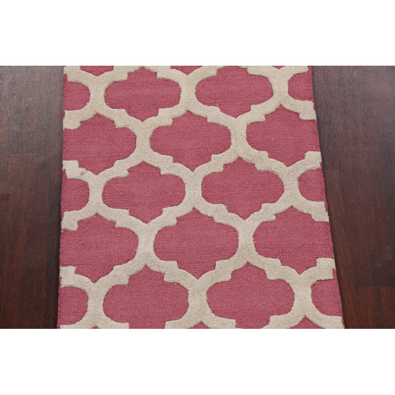 Wool Geometric Indoor Rug, Runner 2'7" x 8'