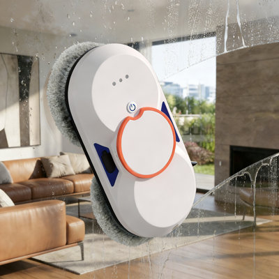 Smart Window Cleaning Robot with Double Automatic Water Spray, Ultrasonic Technology & 5600Pa Suction Power