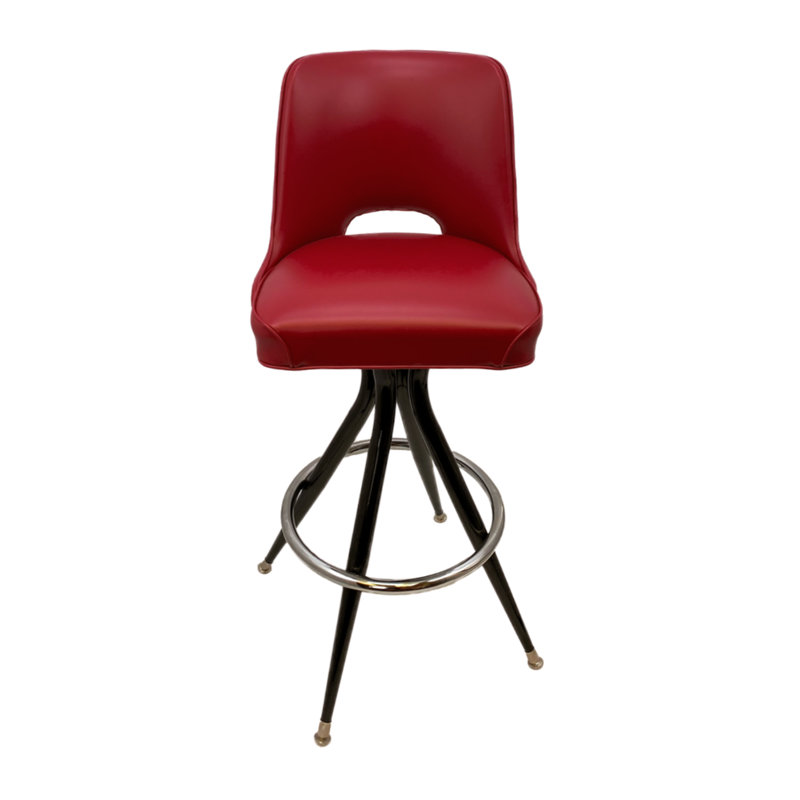Tufted Button Upholstered Bucket Bar Stool