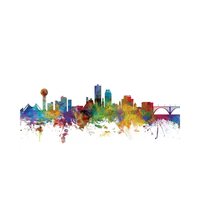 Knoxville, Tennessee Skyline by Michael Tompsett - 1 Piece Wrapped Canvas Wall Art, 152.5 cm H x 101.5 cm W